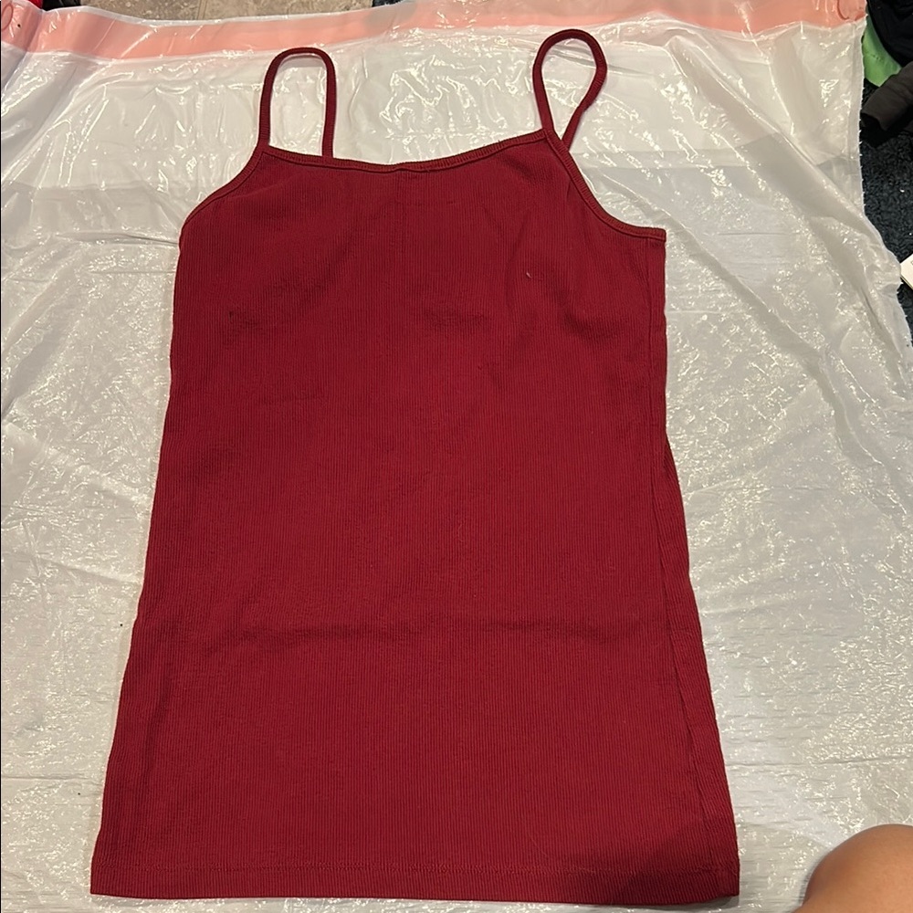 Women's Red Sleeveless Tank Top